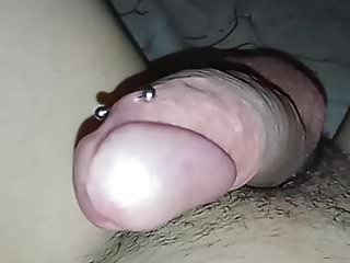 Masturbating Uncut Dick With Frenum Piercing In Slow Motion free video