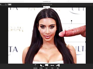 Kim Kardashian Fake Huge Cumshot On The Face free video