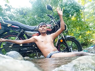 Nude Jordiweek Bike Woshing In Outdoor Area Tourism Place free video