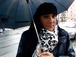 German Milf In Leather Leggings Picked Up And Fucked On The Street free video