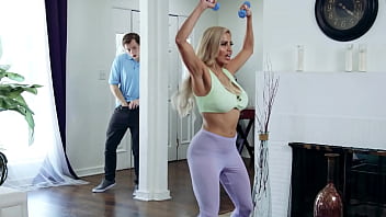 Sneaking On My Hot Latin Step Mom Working Out - Milfed free video