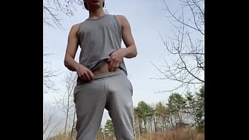 Boy Rollerblades And Takes A Break To Jerk Off Big Uncut Cock And Cum Cruising Gay free video
