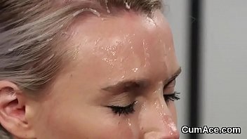 Peculiar Hottie Gets Jizz Shot On Her Face Swallowing All The Ejaculate free video