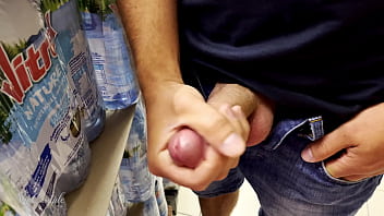 Helping This Guy To Have A Cumshot In A Supermarket - Public And So Risky free video