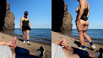 The Stranger Shocked The Exhibitionist On The Sea Beach - Xsanyany free video