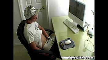 Cute Blonde Twink Caden Watches Gay Porn free video