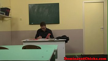 Restrained Euro Teacher Punished By Maledom free video