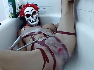 Lizzy Yum October 2023 Bathing Dilating Shaving Dressing Bdsm Costume Mask Post Op Orgasm Pussy Masturbation Teasing