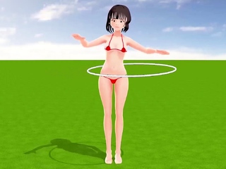 Toyota Nono Anime Girl Wearing A Mostly Naked Micro Bikini free video