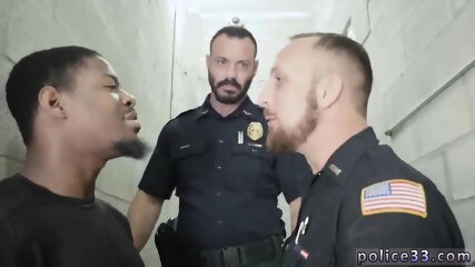 Muscled Police Nude Video Gay Fucking The White Cop With Some Chocolate Dick free video